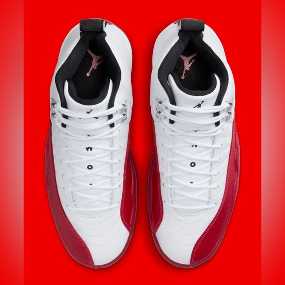 AIR RETRO JORDAN 12 CHERRY white black varsity red CT8013-116 size 8 - 14 - Picture 8 of 10